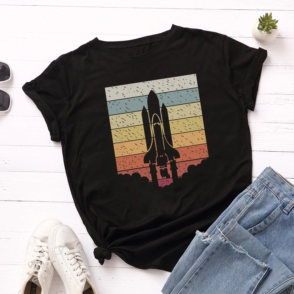 

Harajuku Print Oversized T-shirt Women Casual Short Sleeves Tees Summer Loose Korean Basic Cotton Tops