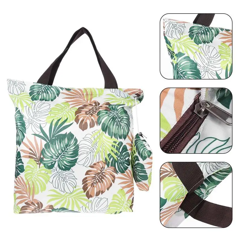 

1pc Waterproof Reusable Durable Zipper Bag Tote Bag for Ladies Girls Women