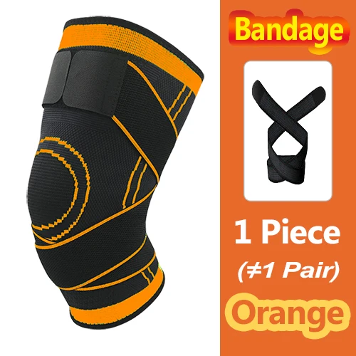 Дышащий тепло Kneepad Зима Спортивная безопасность наколенники Training эластичные сапоги до колена Поддержка Колено защиты 1 шт - Цвет: Bandage - Orange