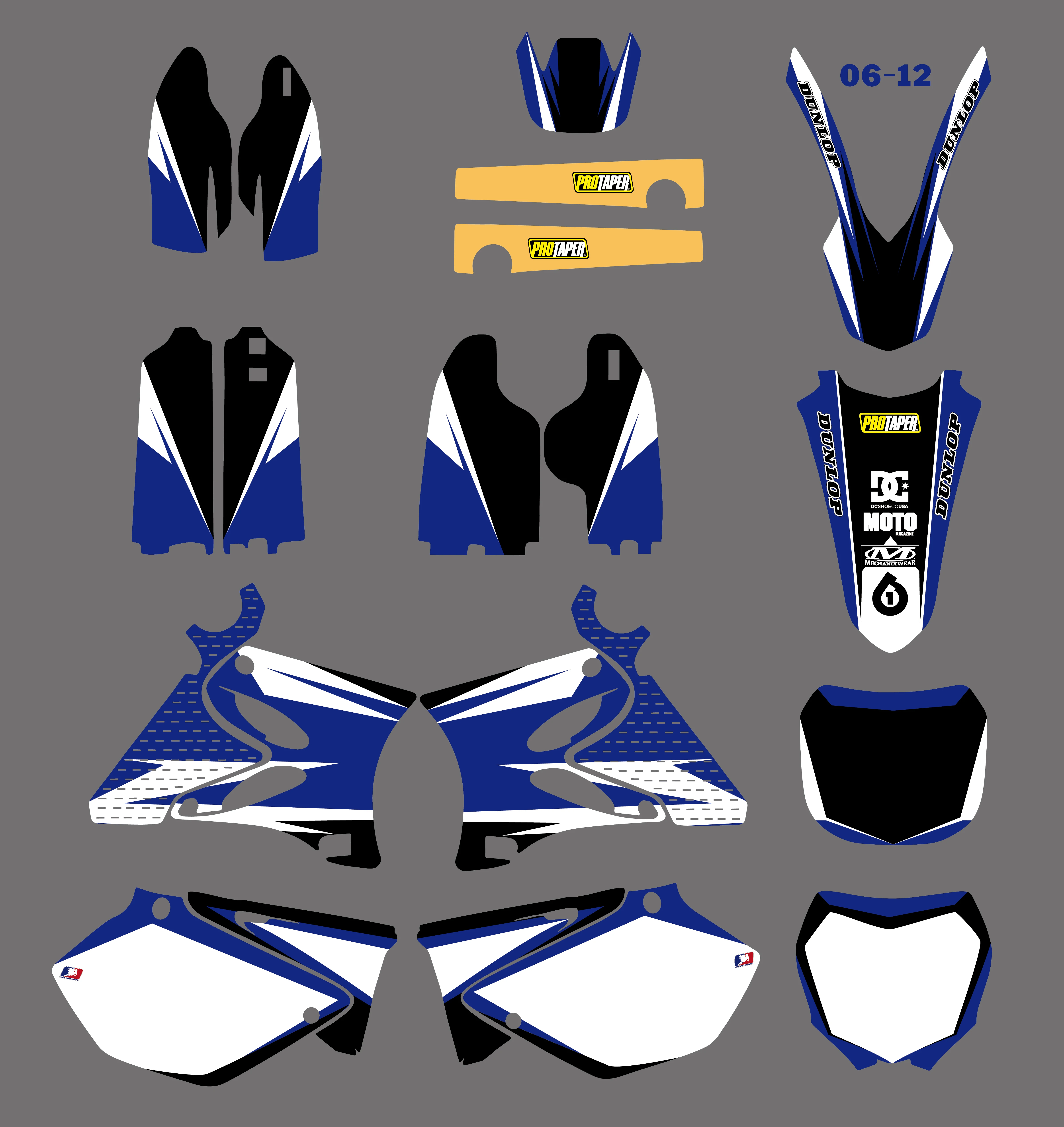 Для Yamaha YZ125 YZ250 YZ 125 250 1996 1997 2014 Графический фон для мотоцикла команды наклейка
