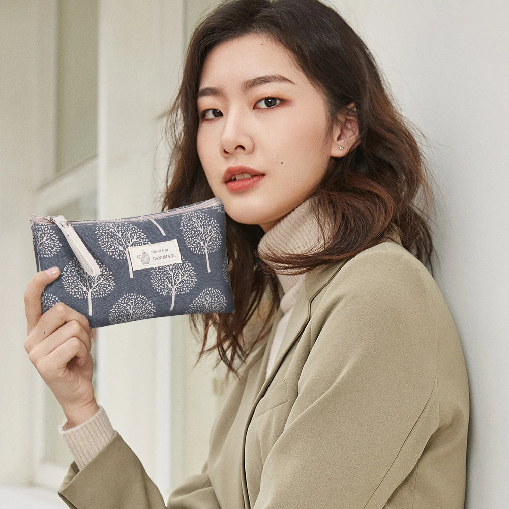 Женская клетчатая дорожная косметичка сумка для макияжа женская сумочка на