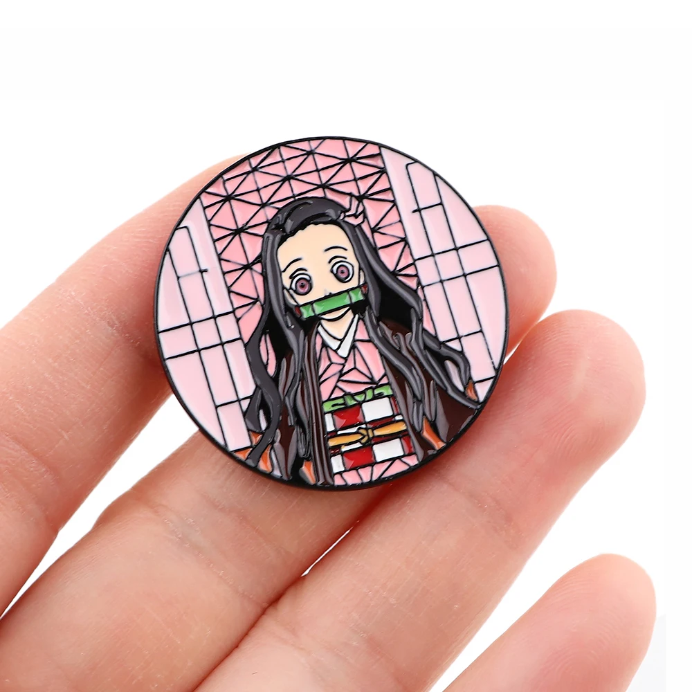 Kimetsu No Yaiba булавки для лацканов рюкзаков аниме значки манга брошь Новогодний