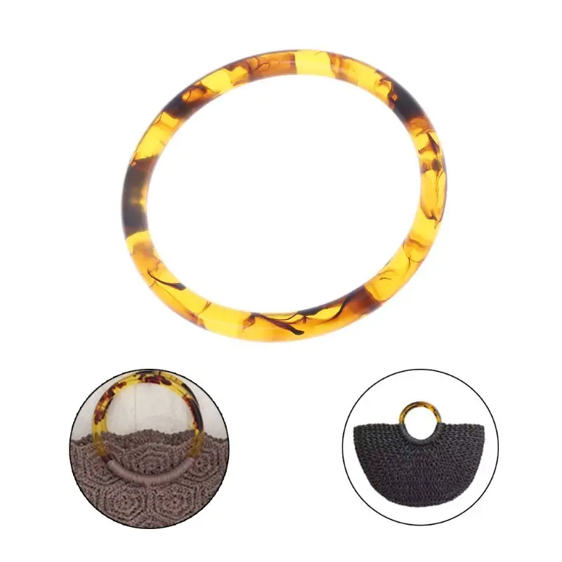 

Tote Bag Round Resin Handle DIY Purse Handcraft Supplies Replacement Bags Making