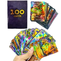 100pcsbox pokemon vmax cards gx ex mega pokemones game booster collectibles card english trading collection card kids toys