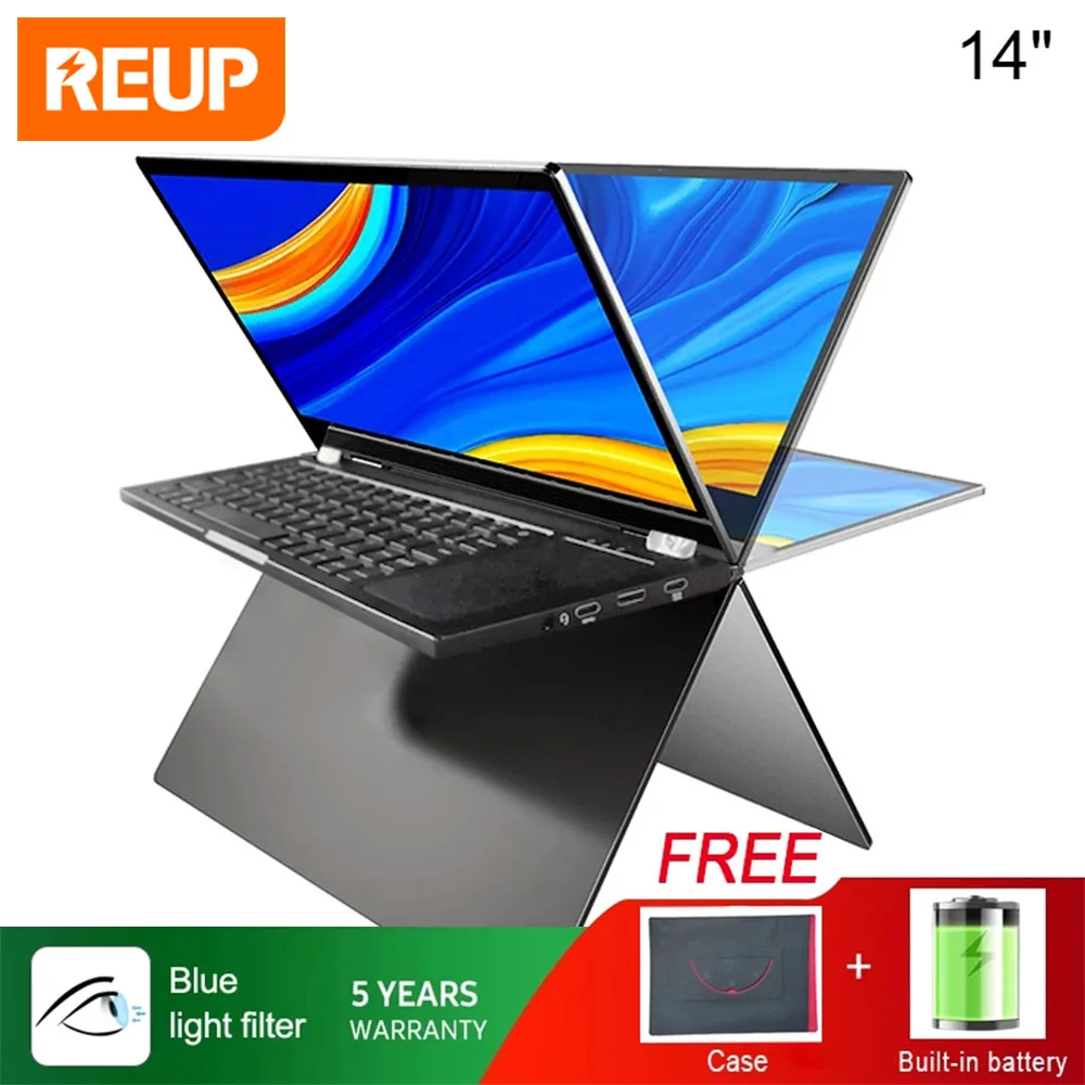 14 дюймов перезаряжаемые портативный монитор с сенсорным экраном pc сенсорный