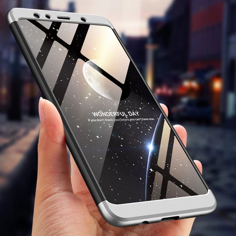 3 в 1 чехол для задней части корпуса Samsung A7 2018 A750 ПК Жесткий матовый мобильного
