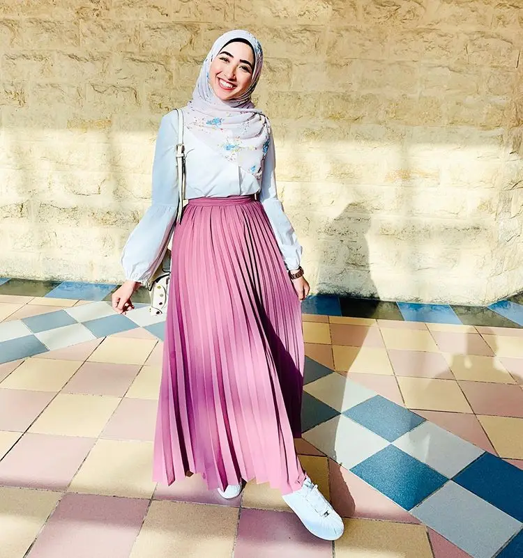 Женская плиссированная юбка туника в стиле ампир с полосками для среднего