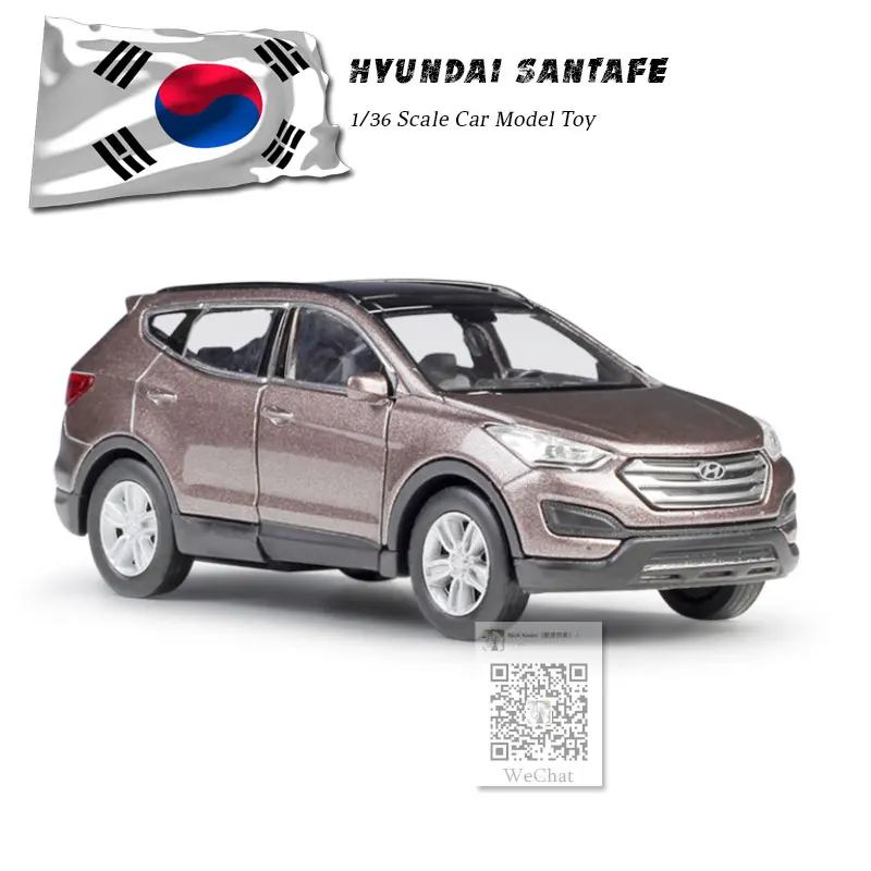 5 шт./лот оптовая продажа модель автомобиля WELLY масштаба 1/36 игрушки Hyundai Santafe литая