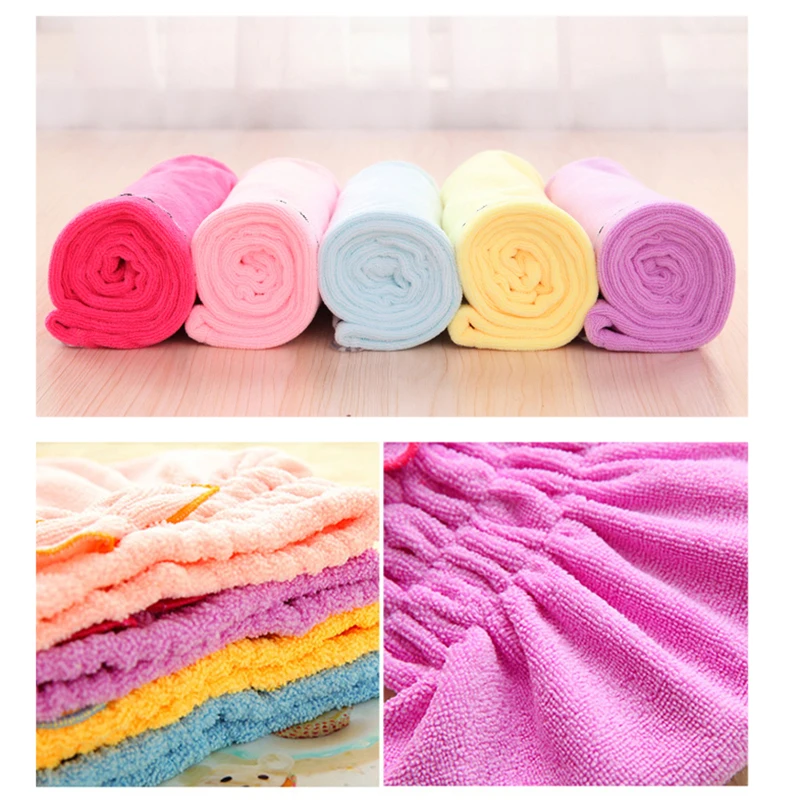 

Microfiber Towel Quick Dry Hair Magic Drying Wrap new rapid drying hair towel thick absorbent shower cap fast 5 colours Hair Cap
