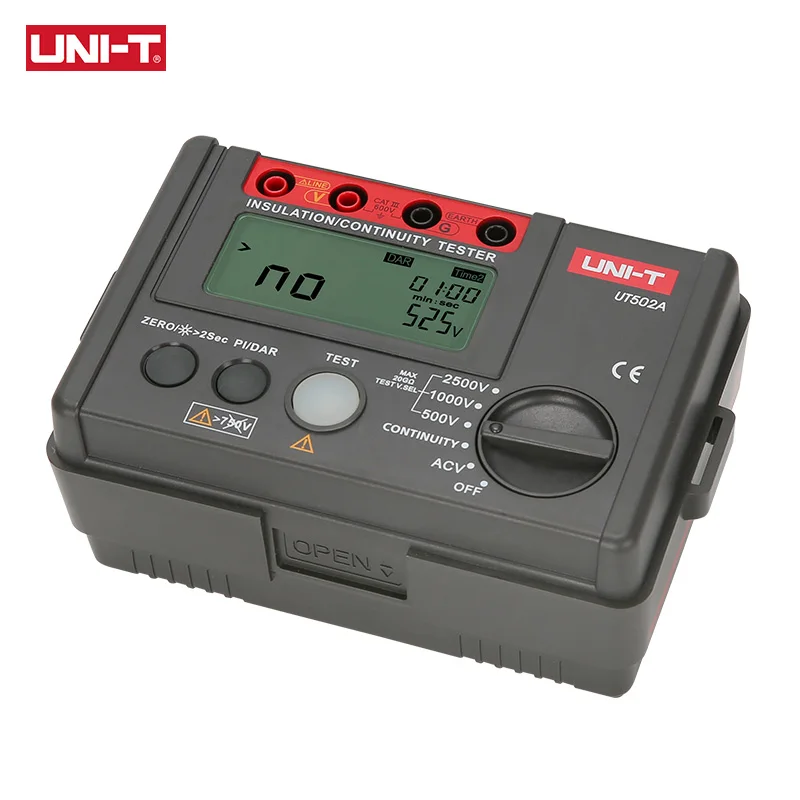 UNI-T UT501A тестер сопротивления изоляции 100V-1000V мегомметром Измеритель сопротивления заземления Мегаомметр 30~ 750 В вольтметр переменного тока
