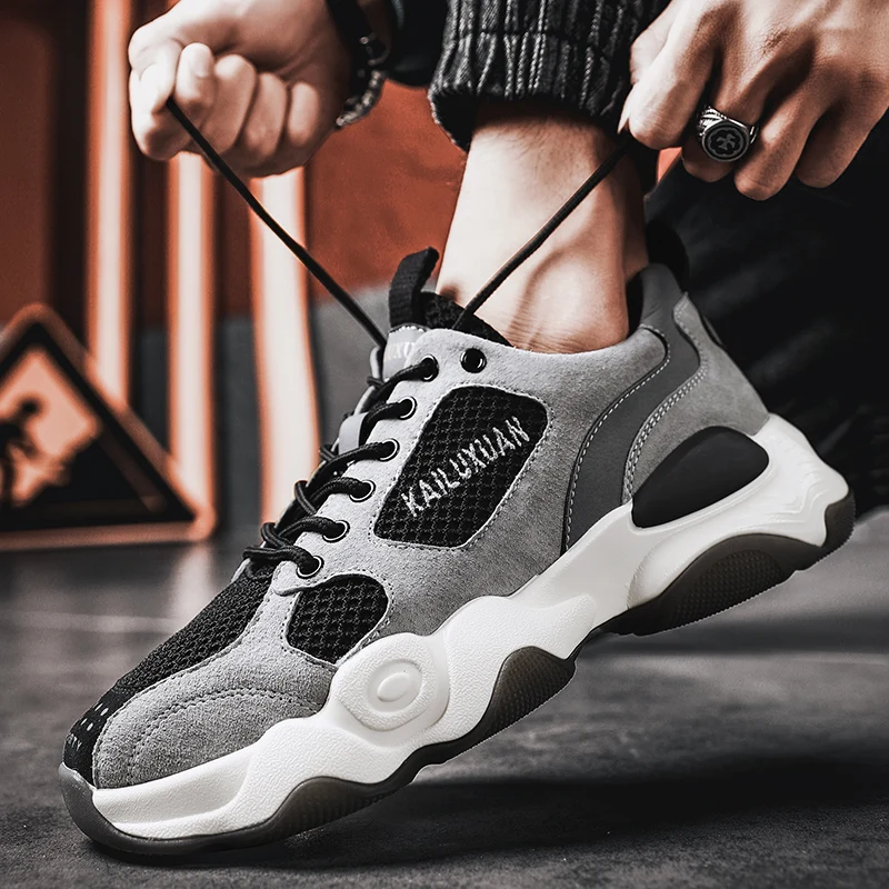 

Spring Autumn Boys Running Shoes Brand Designer Gym Shoes For Men Black Walking Jogging Sneakers Man Anti-Slip Men Sport Shoes
