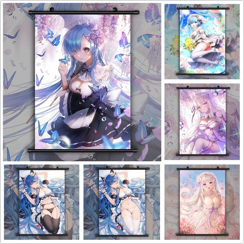 

Full Diamond Embroidery Re Zero Emilia Rem Diamond Mosaic Diamond Painting Cross Stitch Kits Home Decor