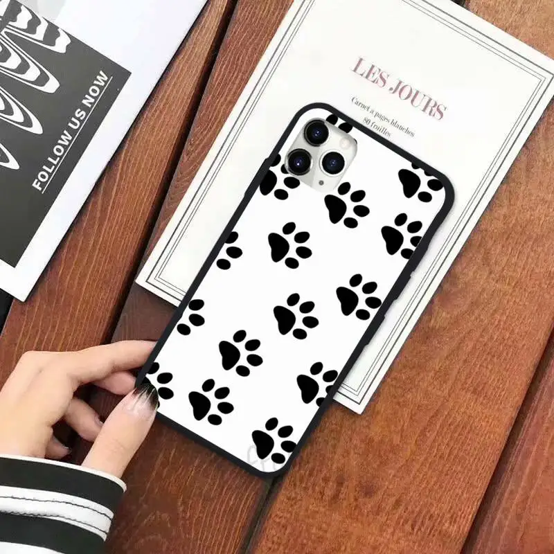 

Dog footprint Paw pattern animal Phone Case for iPhone 11 12 pro XS MAX 8 7 6 6S Plus X 5S SE 2020 XR