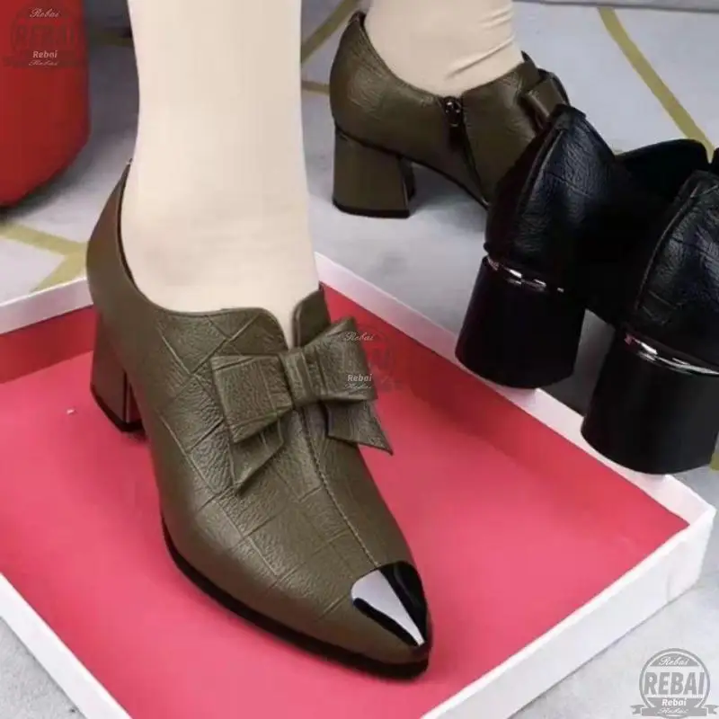 

Luxury Designer Shoes Women Pumps 2021 New Black Plus Size Work Ladies Leather Shoes Pointed Fashion Woman Shoe Zapatos Mujer