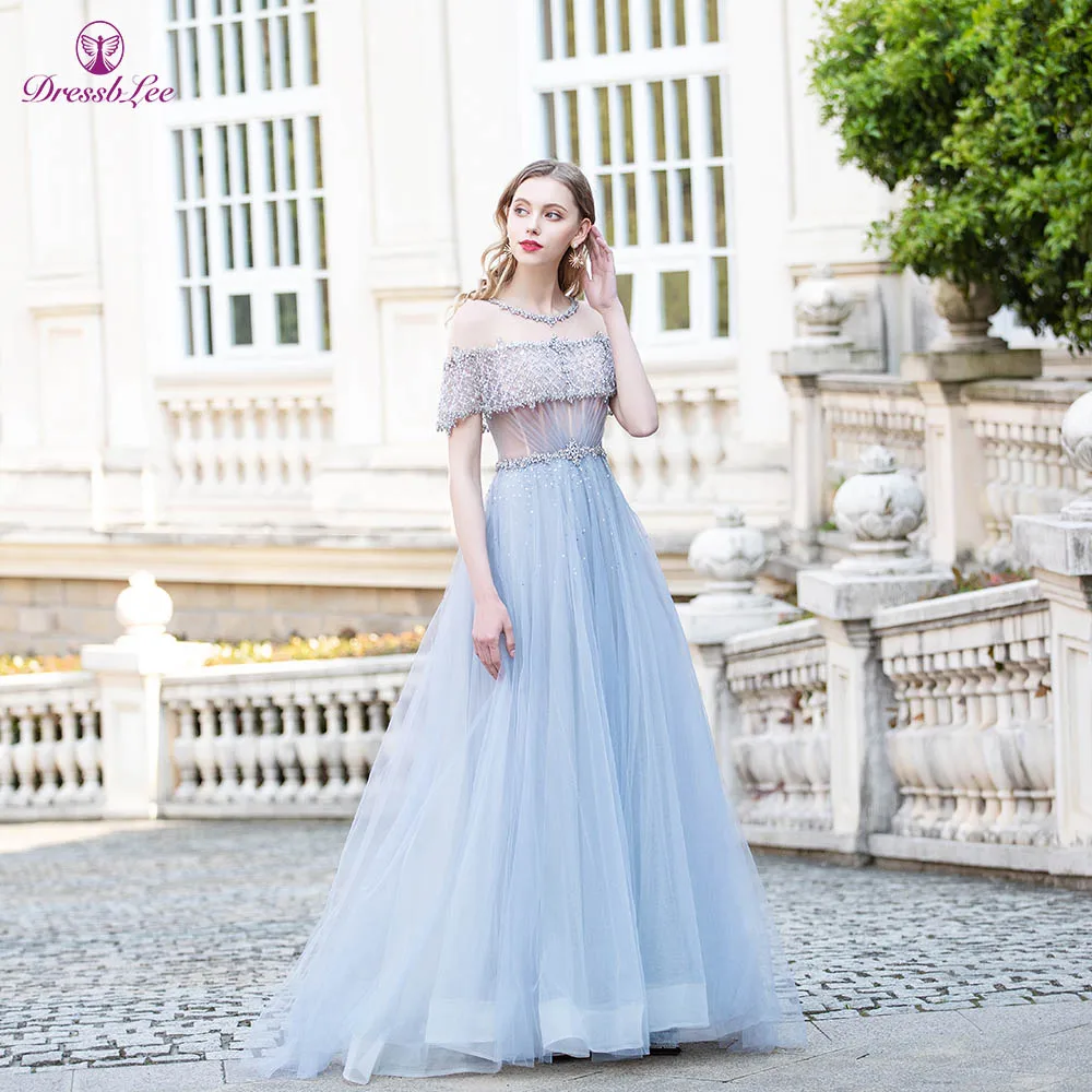 Молодежное платье для выпускного вечера 2020 вечернее с кристаллами и бисером