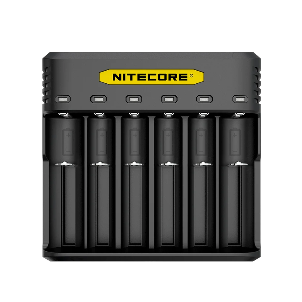Зарядное устройство NITECORE Q6 с 6 слотами Qiuck совместимое li ion/IMR плоскими