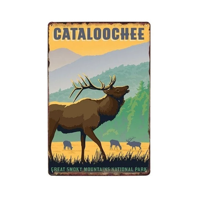 

Elk Metal Signs Vintage Wall Poster Deer Plaque Bar Decoration Pub Cafe Decoration Home Decor 20x30cm