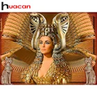 Huacan 5d DIY Алмазная вышивка крестиком Египет женщина полная квадратная алмазная живопись мозаика портрет королевы Стразы фотографии