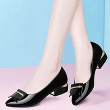 Zapatos de tacón cuadrado sin cordones para mujer, calzado Sexy para oficina, fiesta y Club nocturno, talla grande, alta calidad (3)