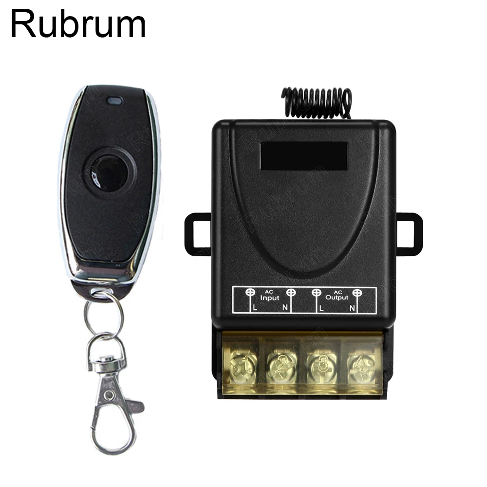Rubrum 433 МГц RF реле беспроводной пульт дистанционного управления Переключатель AC 220