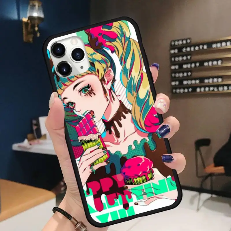 

Fashion cool trend girl illustration Phone Cases for iPhone 11 12 pro XS MAX 8 7 6 6S Plus X 5S SE 2020 XR Soft silicone