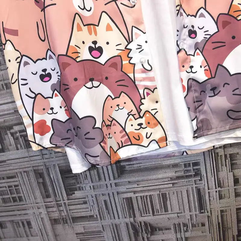 Мужская летняя рубашка с коротким рукавом и цветочным принтом | одежда