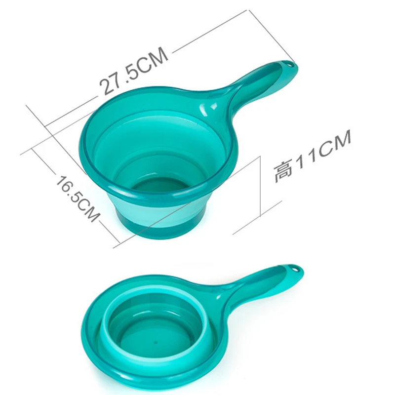 Пластиковые складные водяные ложки Портативные Выдвижные ведра для умывальника