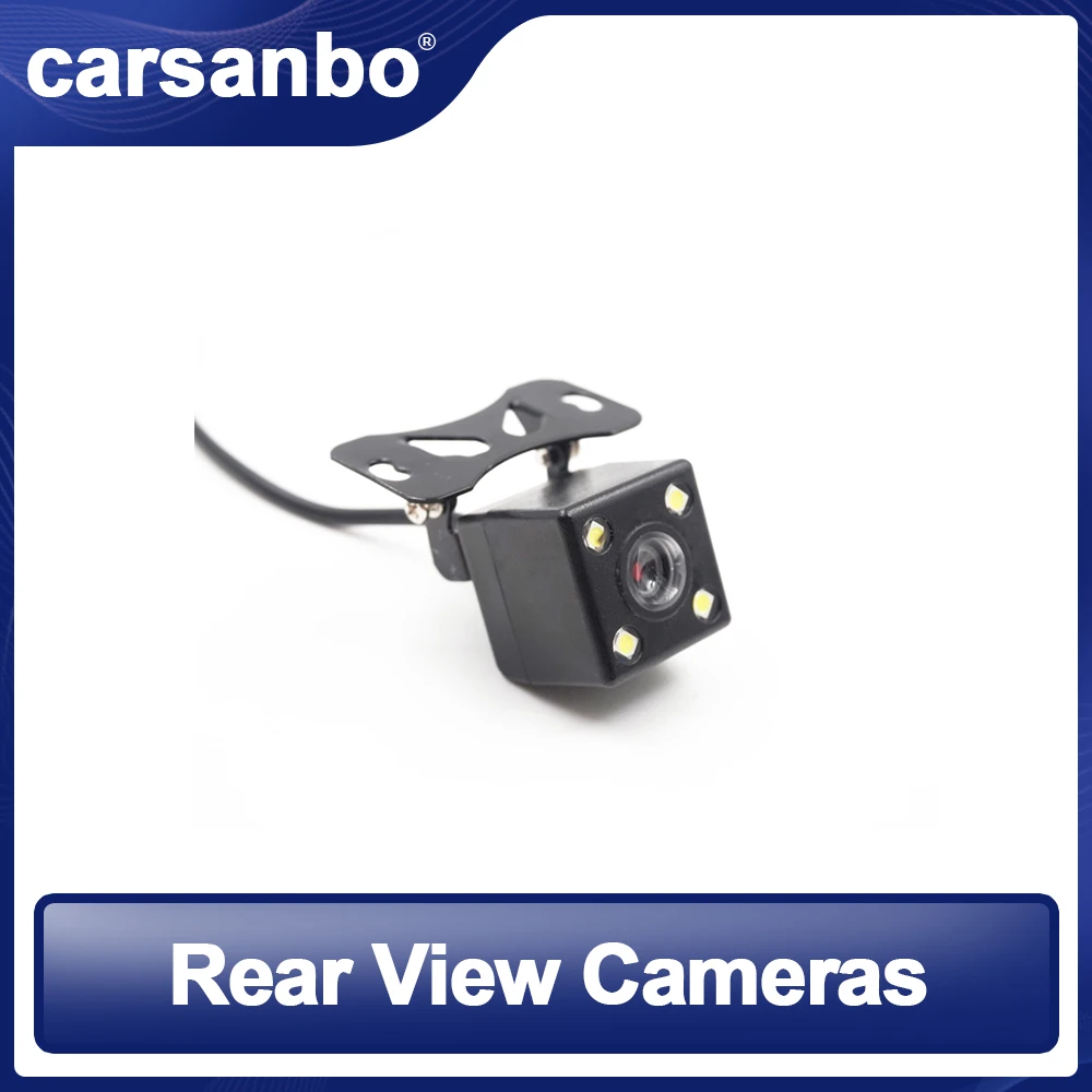 

Carsanbo Rearview Camera Reversing Auto Parking Reverse Rearview Camera Light Night Vision Car Rear View Camera Waterproof 4 Led