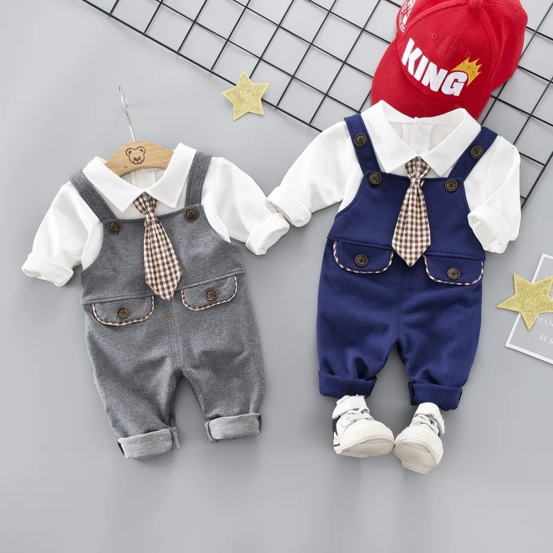 Дети в 2019 году новый весенне-осенний комплект одежды Модная хлопковая рубашка