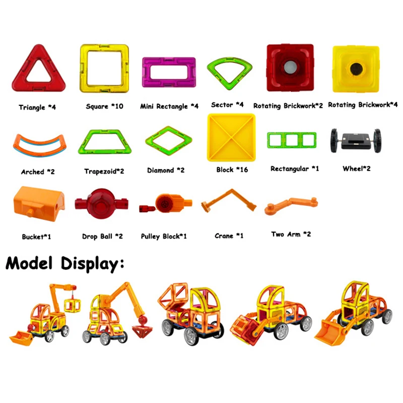 Большой размер магнитная игрушка дизайнерский конструктор Инженерная модель