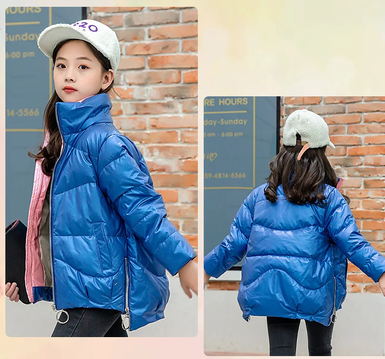 Осенне зимняя детская стеганая куртка для девочек утепленная теплая хлопковая