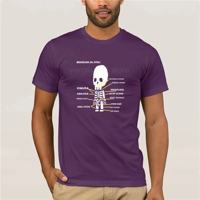 

Men's Fashion Style T-Shirt ANATOMY OF BJJ T SHIRT Choke Submission 100% Cotton