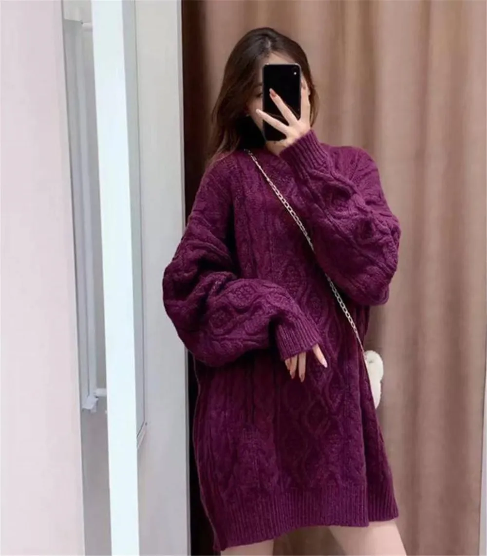 Женский свитер простой Повседневный сезон весна-осень-зима вязаный свободный с