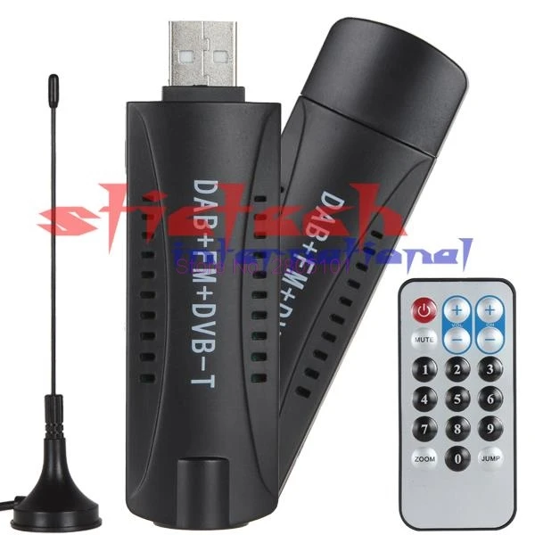 

by dhl or ems 100pcs Mini Digital USB 2.0 TV Stick FM+DAB DVB-T RTL2832U + R820T Support SDR Tuner Receiver with Remote Control