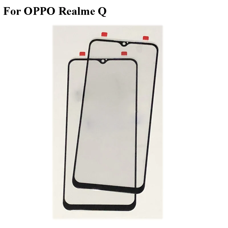 2 шт. для Oppo Real me Q Внешний стеклянный объектив RealmeQ сенсорный экран Стеклянная