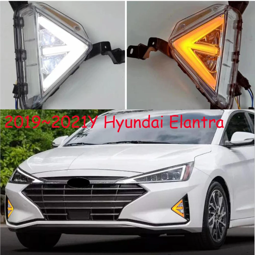 

Автомобильный бампер фасветильник для Elantra дневсветильник Elantra MD Avante 2019 ~ 2021y DRL автомобильные аксессуары светодиодный ные фары Elantra противот...