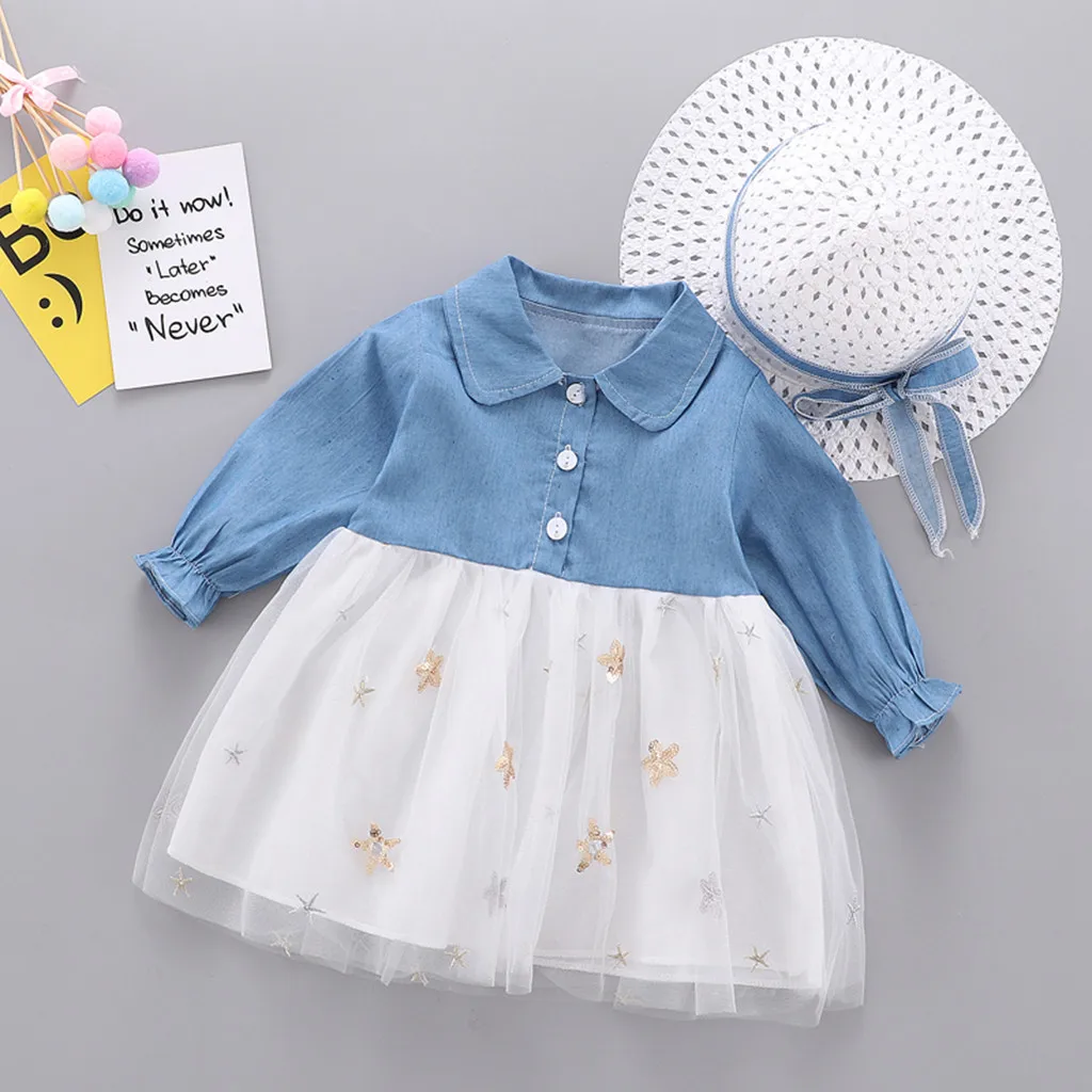 2019 Новинка для новорожденных маленьких девочек с длинными рукавами имитацией