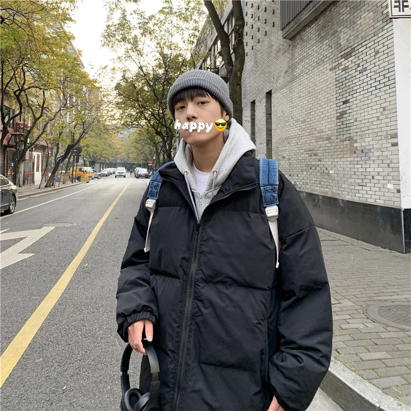 Winter Jacket Men Warm Fashion Casual Thicken Stand-collar Coat Men Korean Loose Multicolor Short Coat Mens Oversized Parker