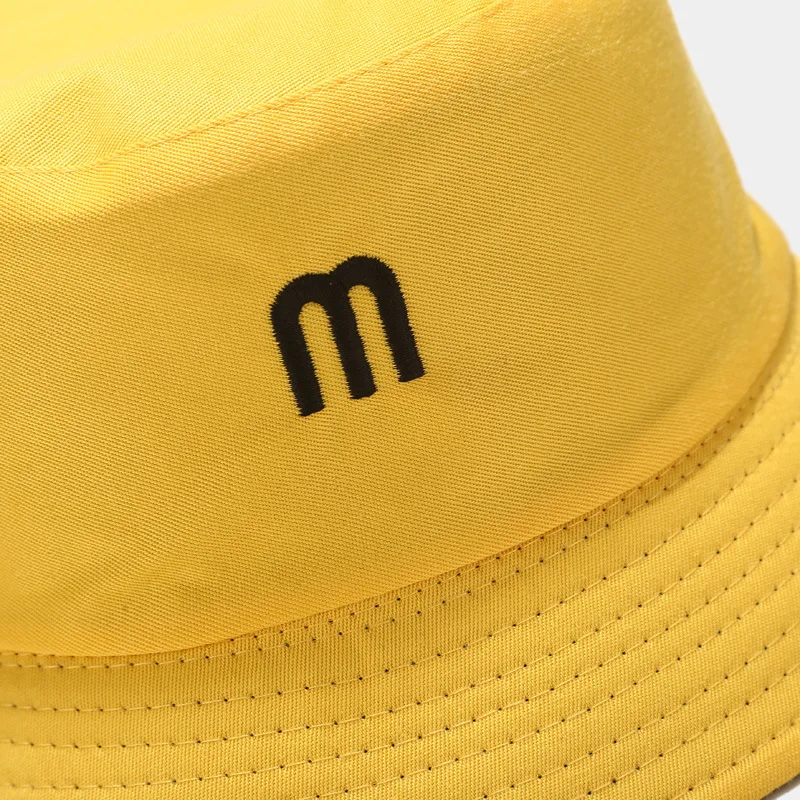 

New Bucket Hat Women's Fisherman Hat T Letter Embroidery Summer Reversible Sun Protection Hat Sunscreen Cute Unisex Panama Cap