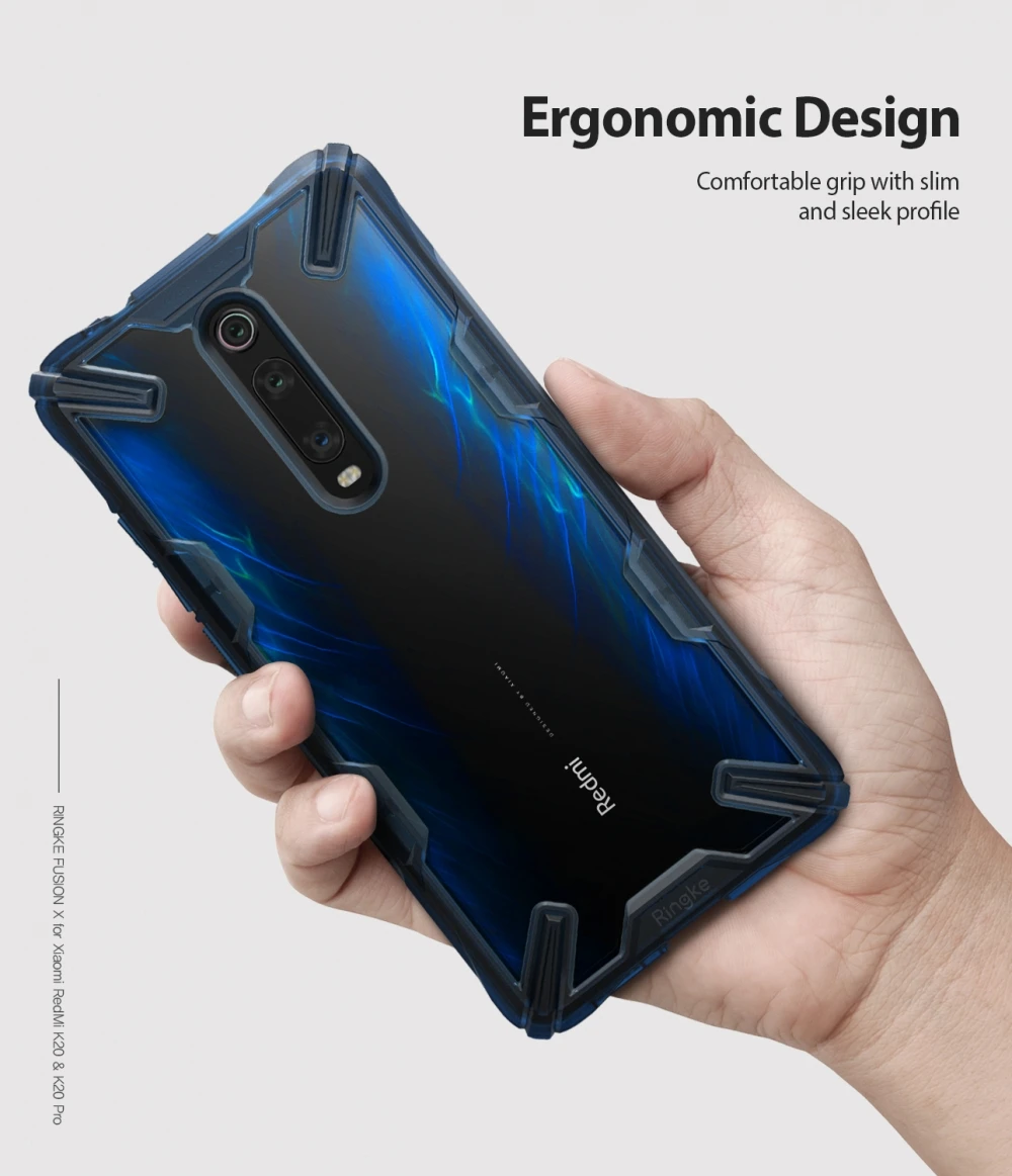 Чехол Ringke Fusion-X для Xiaomi mi 9T(mi 9T Pro), Прозрачная Жесткая задняя крышка из поликарбоната, мягкая ТПУ Рамка для Red mi K20(K20 Pro