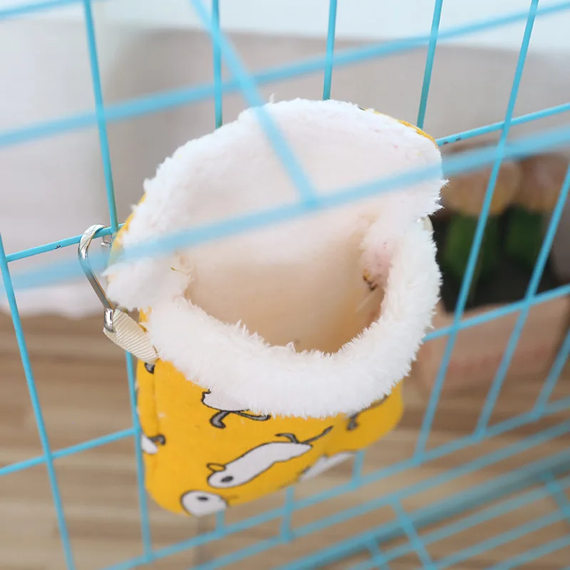 

Small Pet Sleeping Bag Hammock For Rats Accessories Squirrel Hanging Warm Cotton Nest Winter Supplies Hamster Animal Bed House