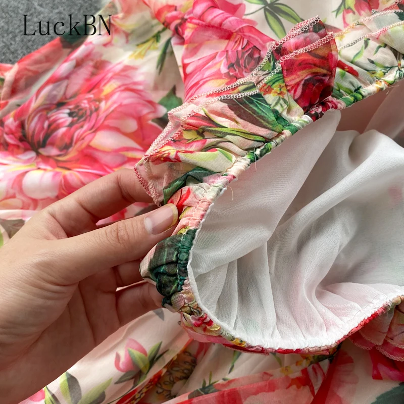 

Summer Holiday Bohemian Print Long Dress Women Clothing High Waist Hip A Line Vestidos Slash Neck Shoulder Strapless Robe Slim