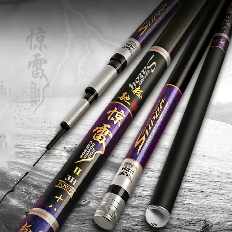Carbon Hand Pole Taiwan Fishing Rod Ultra-light Super-hard 28-tune Black Pit Peche Carp Canne Vara De Pesca Gear | Спорт и