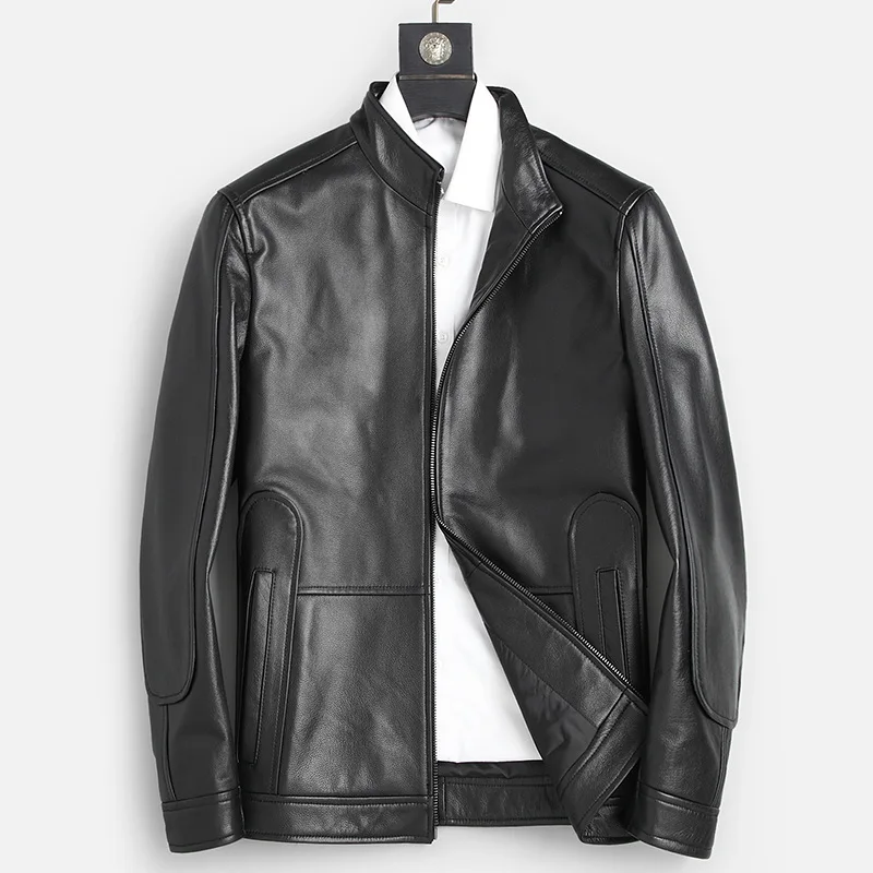 

Mens Genuine Leather Bomber Jackets Men Aviator Jackets Motorcycle Leather
