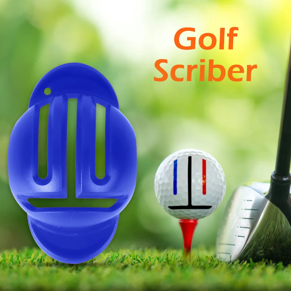 

1 Set Golf Ball Triple Track 3 Line Marker Chrome Stencil +2Pcs Marker Pen Golf Putting Positioning Aids Outdoor Golf Sport Tool