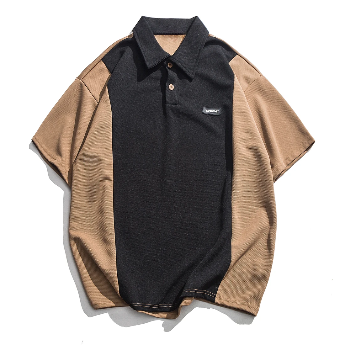 Повседневная мужская футболка в стиле пэчворк с буквенным принтом летняя