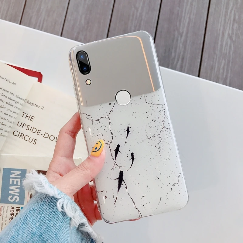 Longxin для huawei Psmartplus силиконовый мягкий чехол пеньминг макияж зеркало креативная