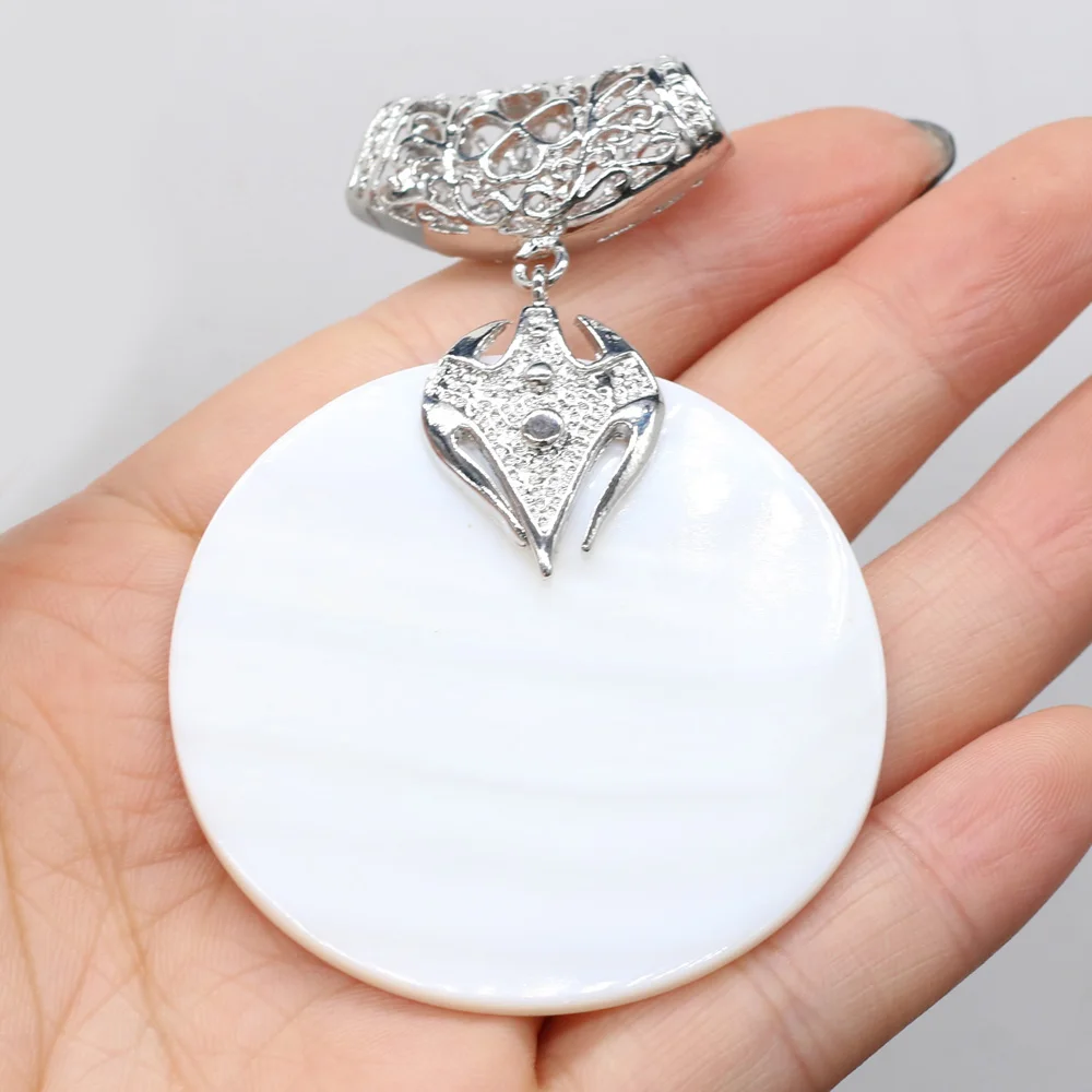 Модные натуральные белые кусочки перламутровой ракушки украшения для