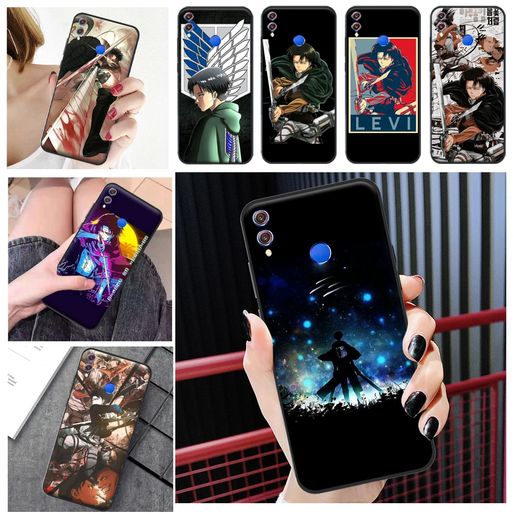 

Levi Ackerman Face Shingeki Phone Case For Huawei Honor 10X V9 9X 8X 8C10 10i 10 7X 9 V Lite Funda Soft TPU Cases Carcasa