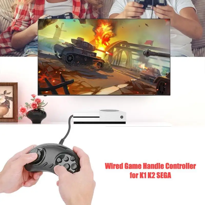 Игровой контроллер SEGA K1 K2 16 битный джойстик консоль с 9 ю отверстиями аксессуары